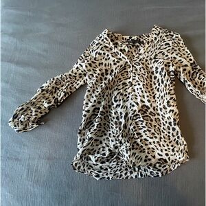 Zara leopard print blouse